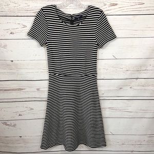 Madewell Gallerist Striped Dress Black & White Sml